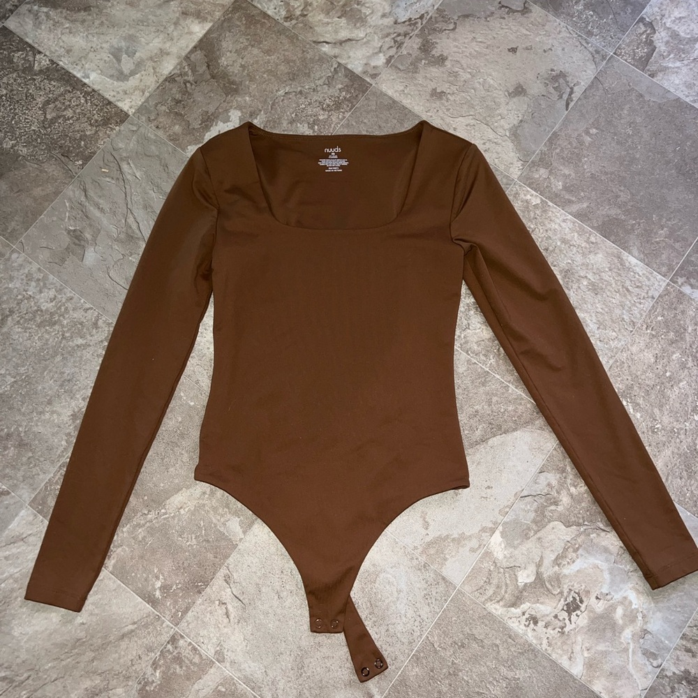 Nuuds Chocolate Long Sleeve Bodysuit
